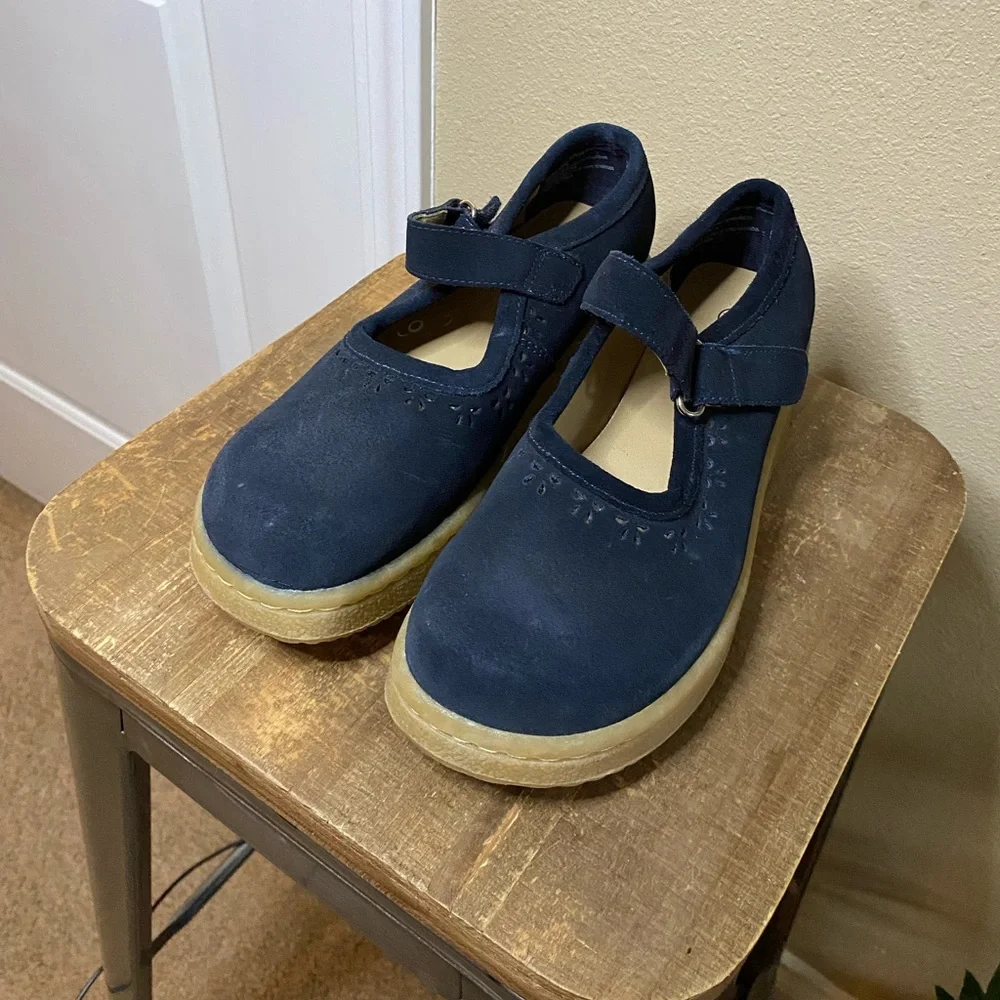 Mary Jane Navy Black Platform Mary Janes
